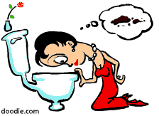 Girl in cartoon puking! vomit