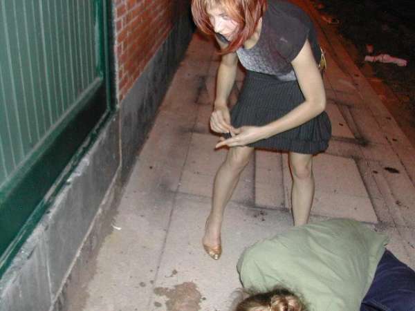 Girl and Dude puking! vomit