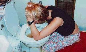 Girl not feeling good! vomit