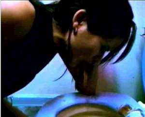 Girl from Metallica video pukes...! vomit