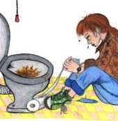 A bulimia girl pukes! vomit